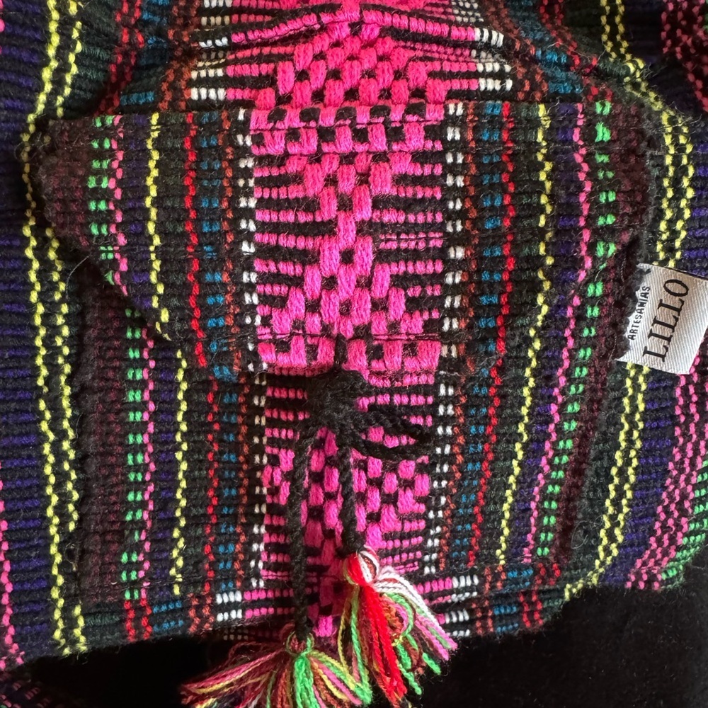 NWOT LILLO MADE IN MEXICO BAG colors are pink blue green yellow and black - Picture 8 of 11